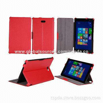 Heat-setting PU Stand Cases for Dell Venue 8 Pro, OEM/ODM Orders Welcomed
